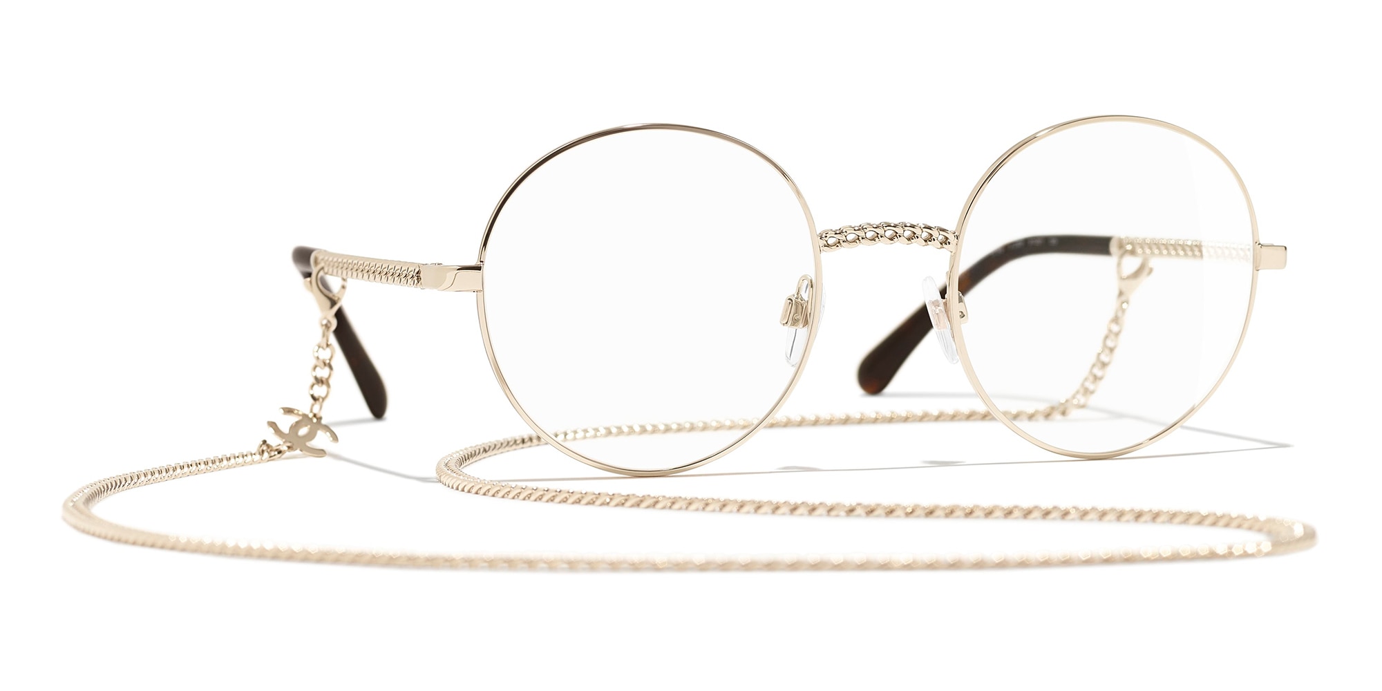 Chanel Woman Sunglass Round Eyeglasses CH2186 -  Frame color: Gold, Lens color: Demo Lens