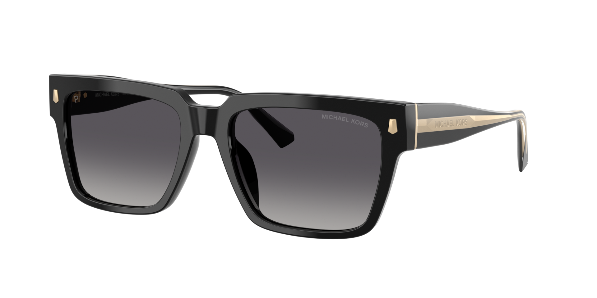 Michael Kors Homme Sunglass Dubrovnik - Couleur du Monture: Noir, Couleur de Lentille: Dégradé Gris
