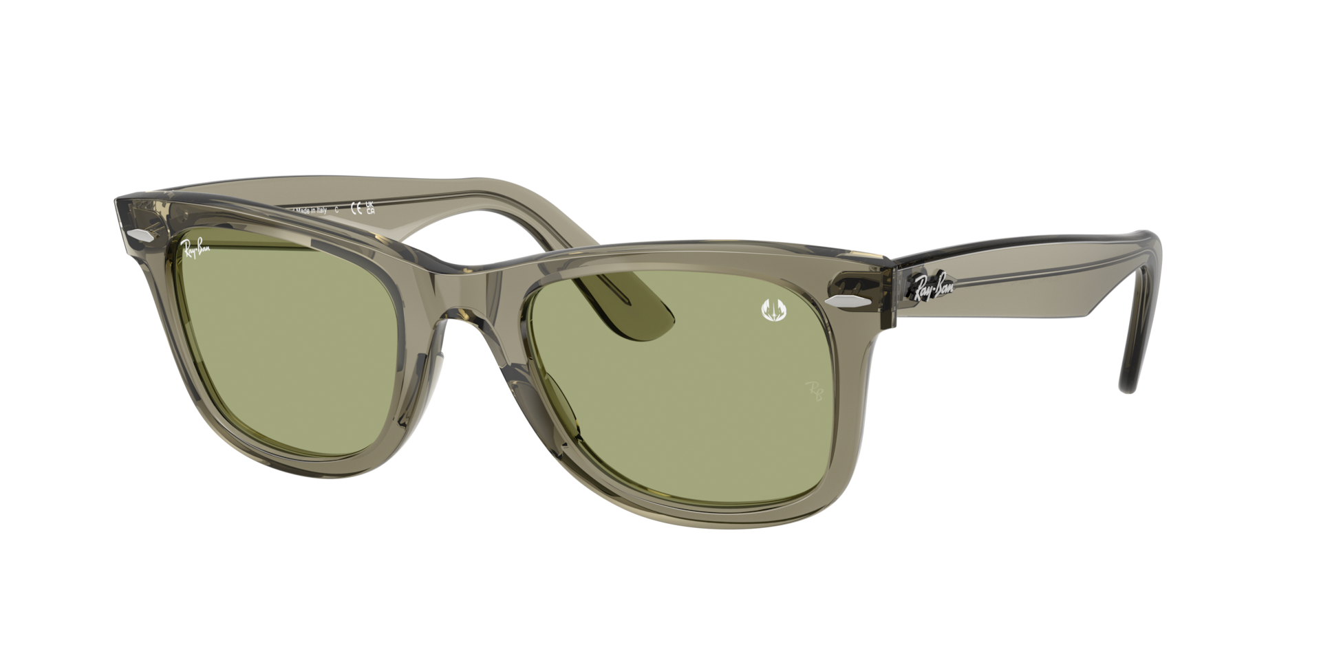 Ray-Ban Unisex Sunglass Ray-Ban Star Wars™ – Master Yoda Wayfarer -  Frame color: Transparent Green, Lens color: Bottle Green