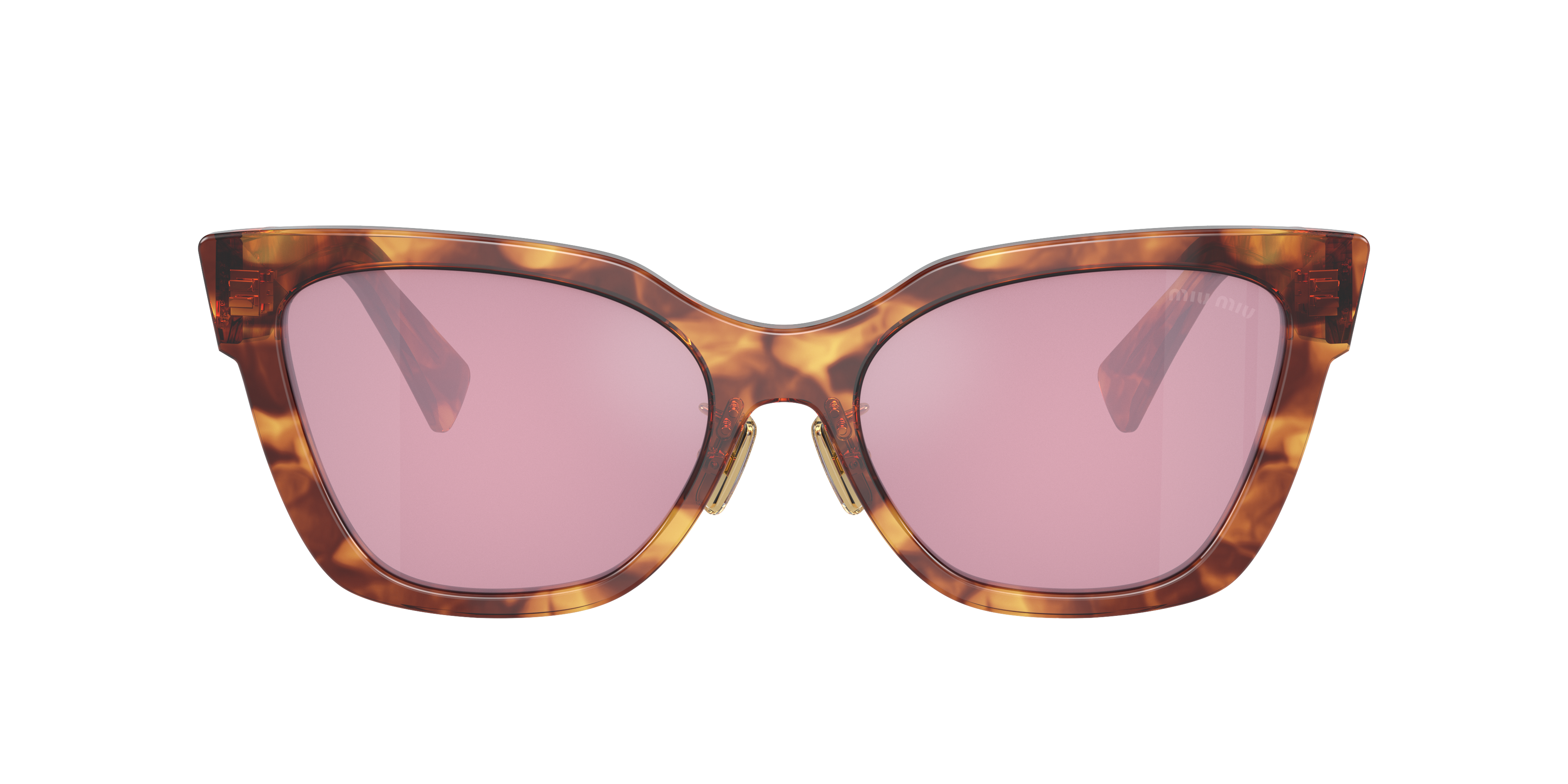 Miu Miu MU 02ZS L (56 - 18) with Red lenses and Brown frame