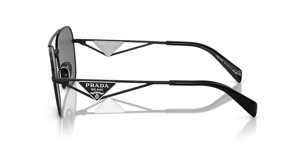 Prada PR A50S XXL (59 - 17) with Grey lenses and Black frame