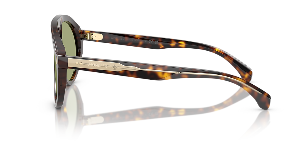 Moncler ME6001 Fhaite M (59 - 13) with Green lenses and Tortoise