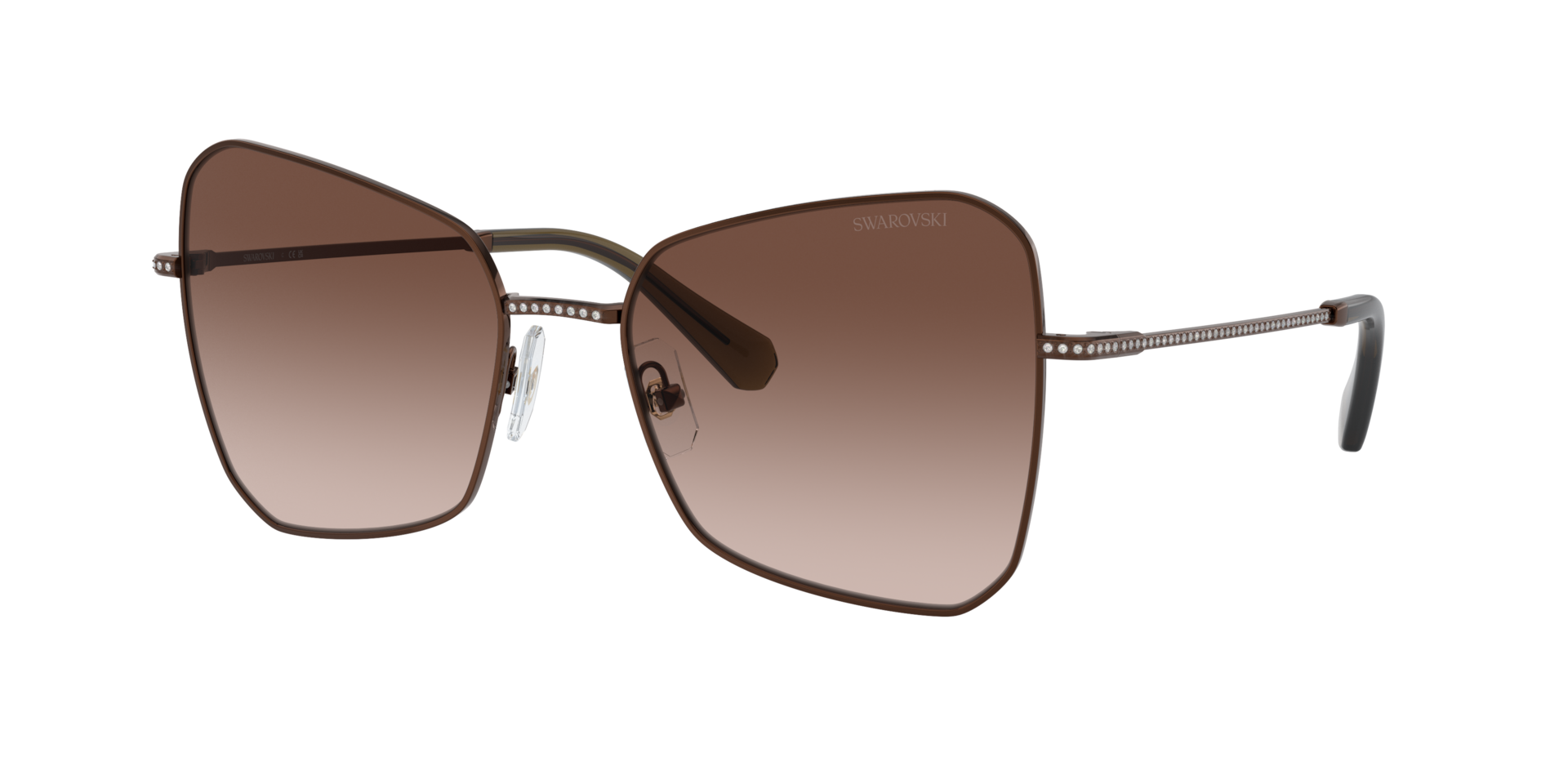 Swarovski Femme Sunglass SK7008 - Couleur du Monture Bronze Couleur de Lentille Dgrad Marron 95 €