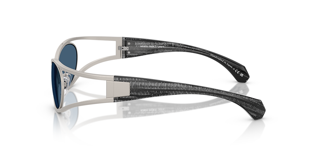Alain Mikli A04501T XL (43 - 22) with Blue lenses and Silver frame