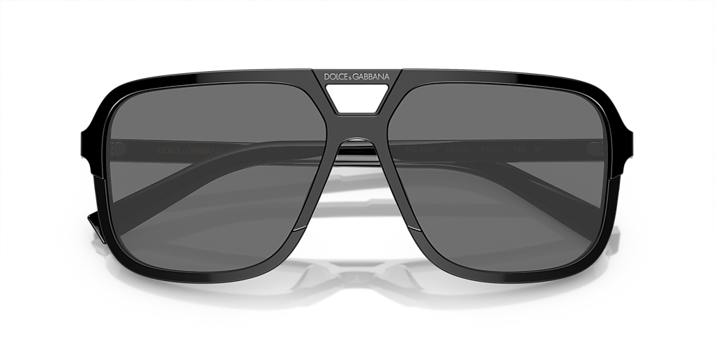 Dolce&Gabbana DG4354 XL (61 - 15) with Grey lenses and Black frame