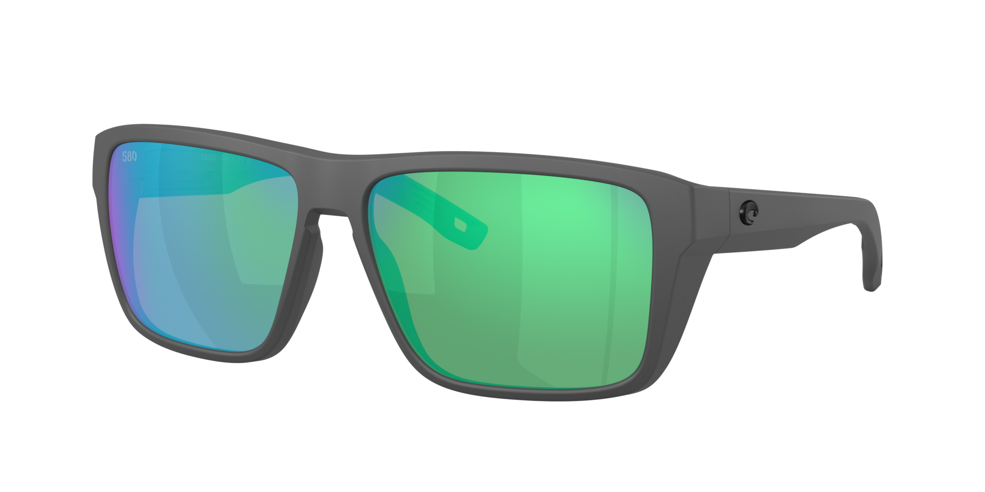Costa Del Mar Hybrid Tavi Men's Netplus Dark Gray Frame Green Mirror 580G Polarized Lens Sunglasses 06S9143-91430761
