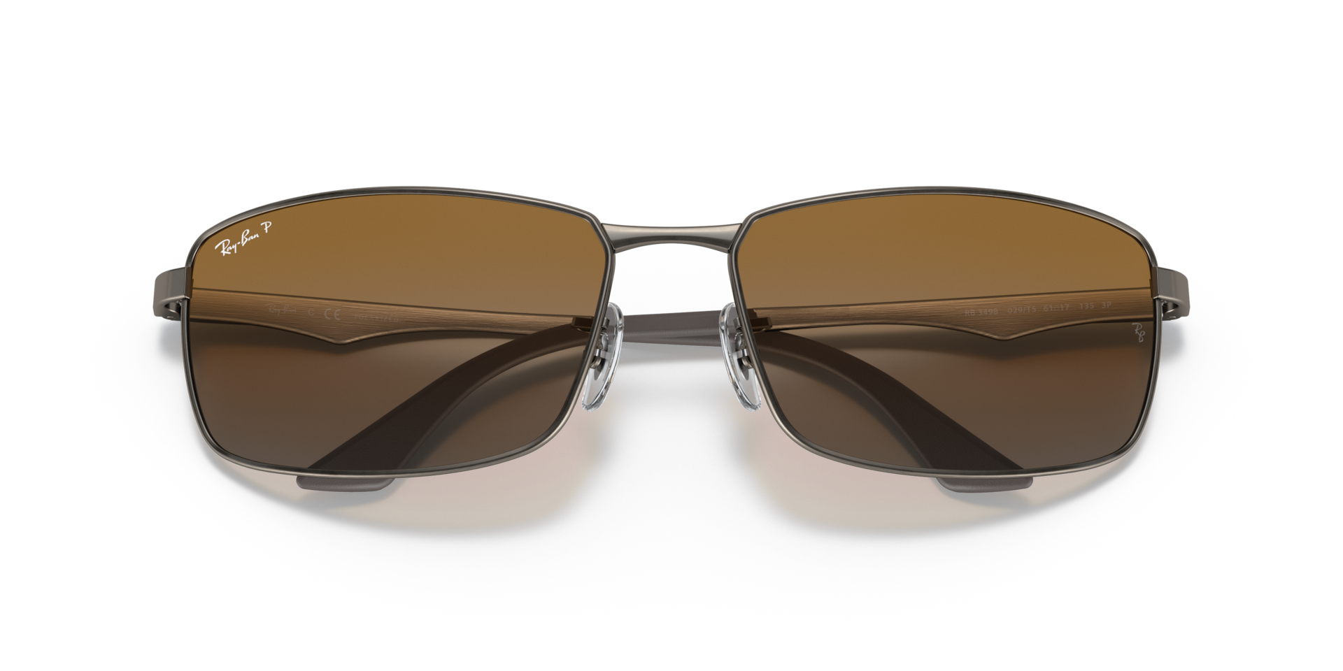 Ray-Ban RB3498 XXL (61 - 17) with Brown lenses and Grey frame