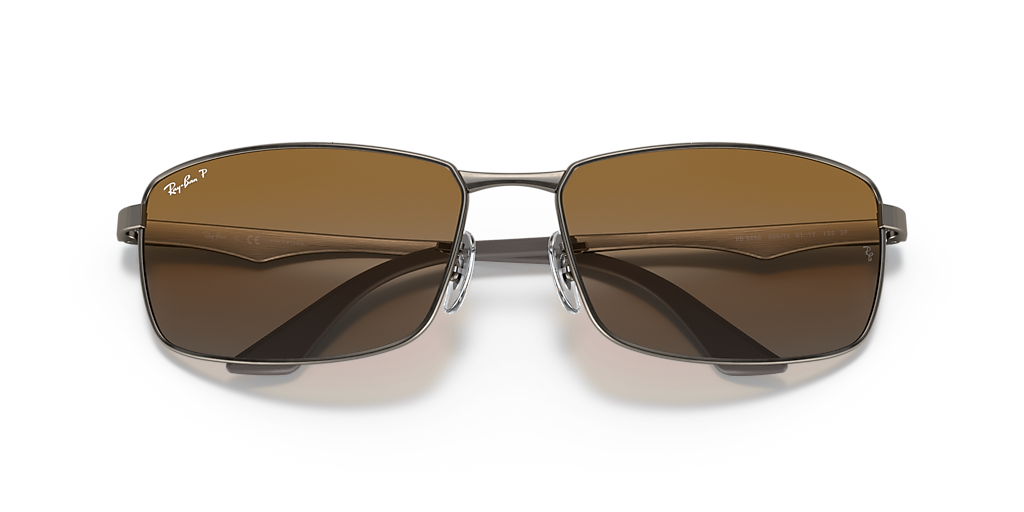 Ray-Ban RB3498 XXL (61 - 17) with Brown lenses and Grey frame