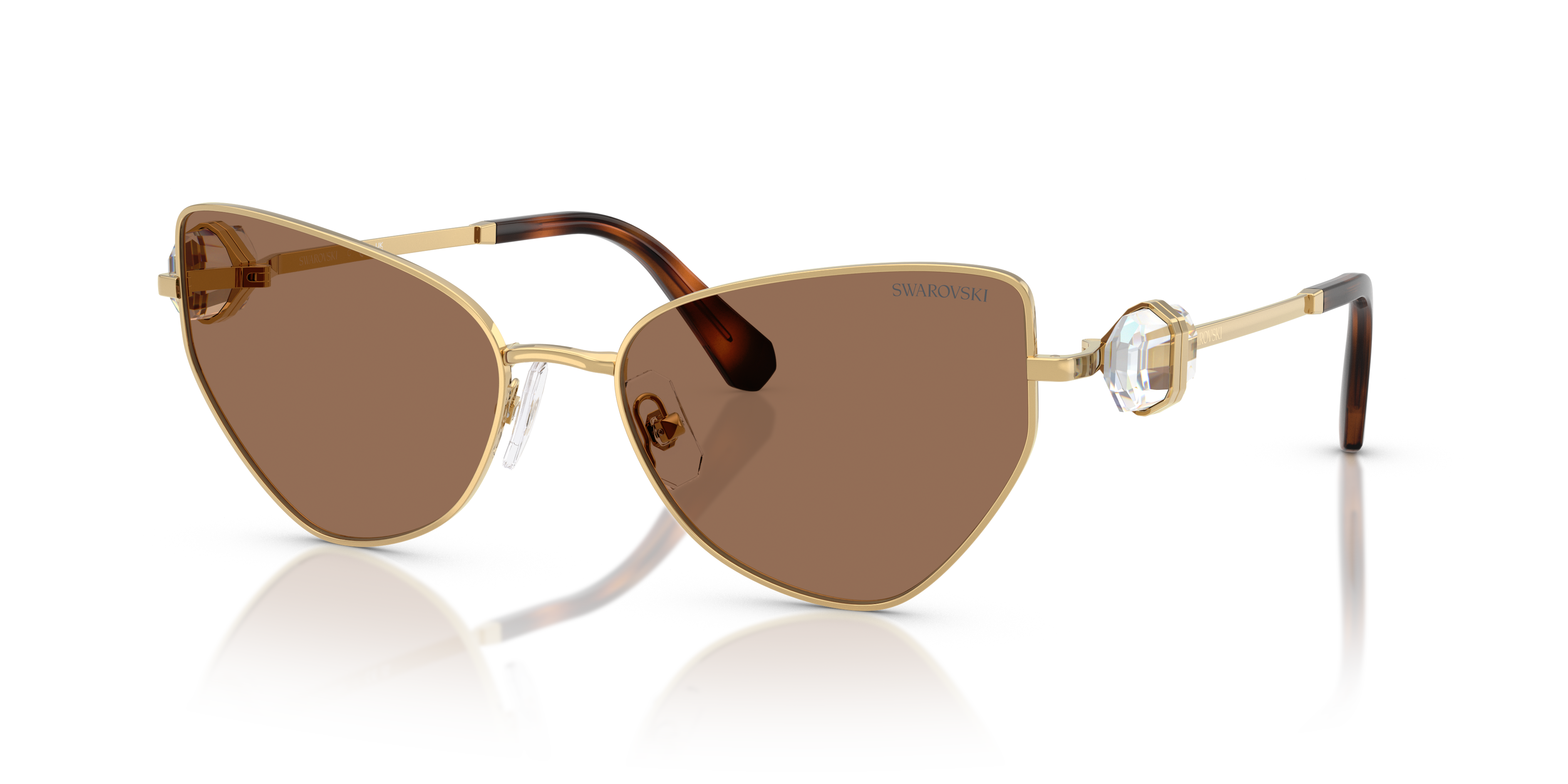 sawa Swarovski SK7003 M (57 - 18) with Brown lenses and Gold frame