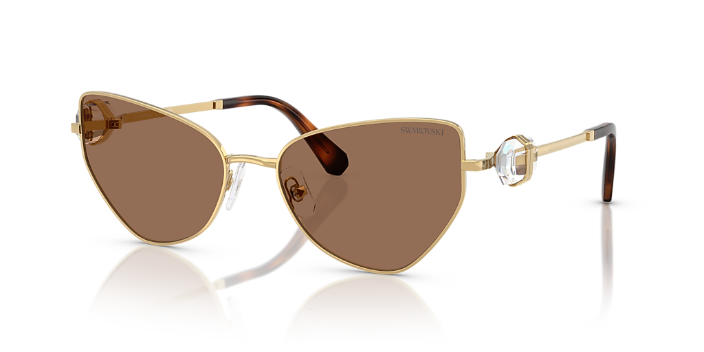 Swarovski SK7003 M (57 - 18) with Brown lenses and Gold frame