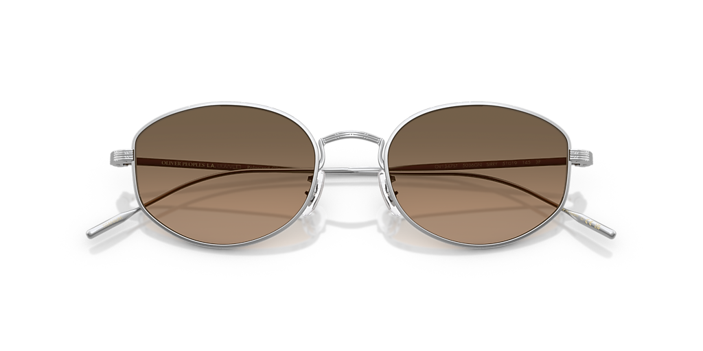 Oliver Peoples Silver Frame Sunglasses with Brown Lenses Oliver Peoples OV1347ST Estra M (51 - 19) with Brown lenses  main image 4