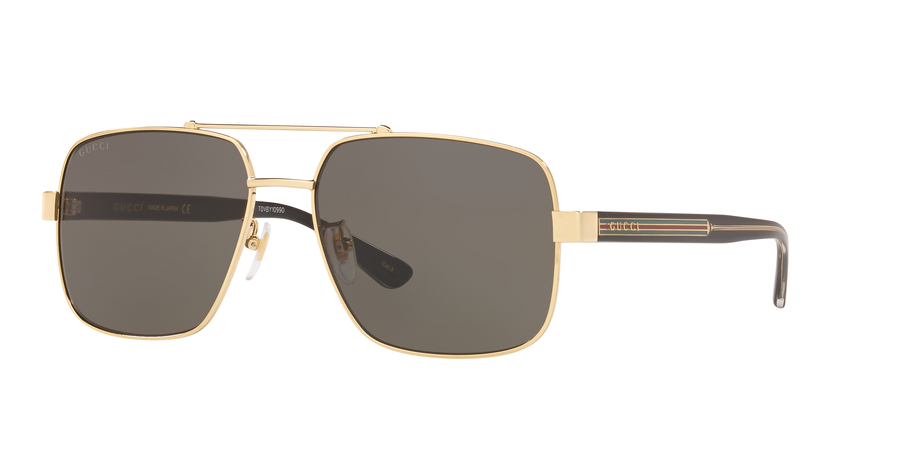 Gucci GG0529S XXL (60 - 17) com Lentes Cinza e Armação Ouro