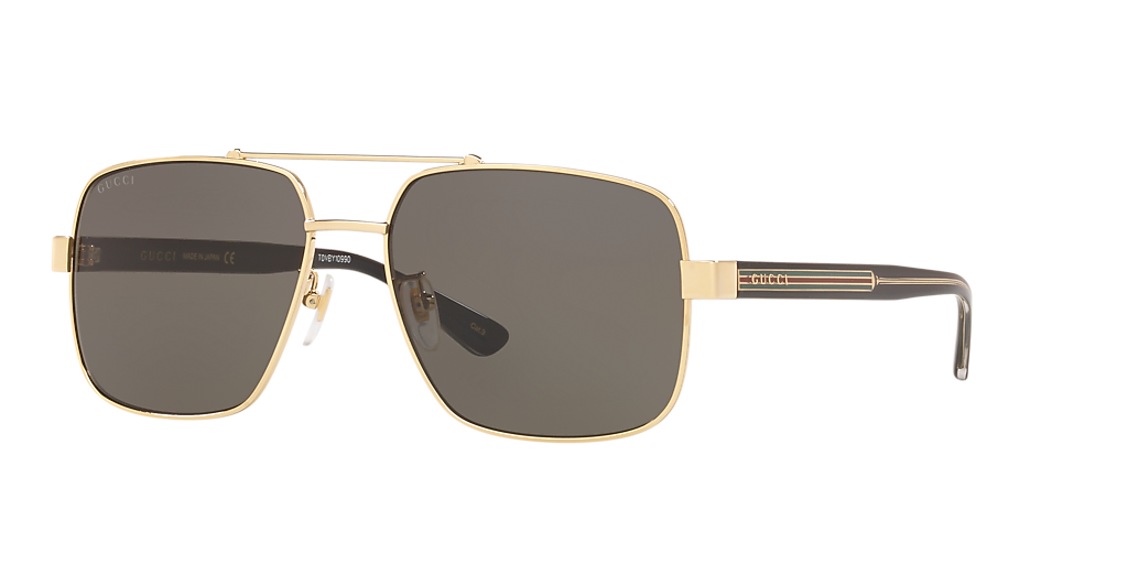 Gucci GG0529S XXL (60 - 17) with Grey lenses and Gold frame