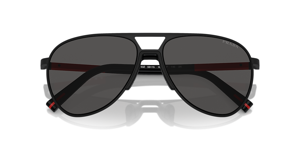 Prada Linea Rossa PS 53ZS XL (59 - 15) with Grey lenses and Black