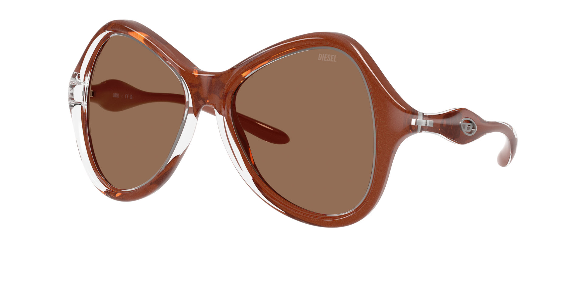 Diesel Unisex Sunglass DL3010U - Couleur du Monture CristalMarron verni Couleur de Lentille Marron fonc 170 €
