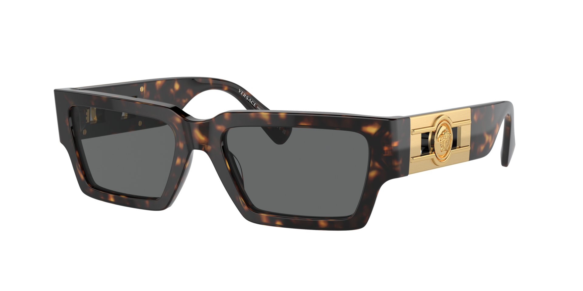Versace VE4459 S (54 - 18) with Grey lenses and Tortoise frame