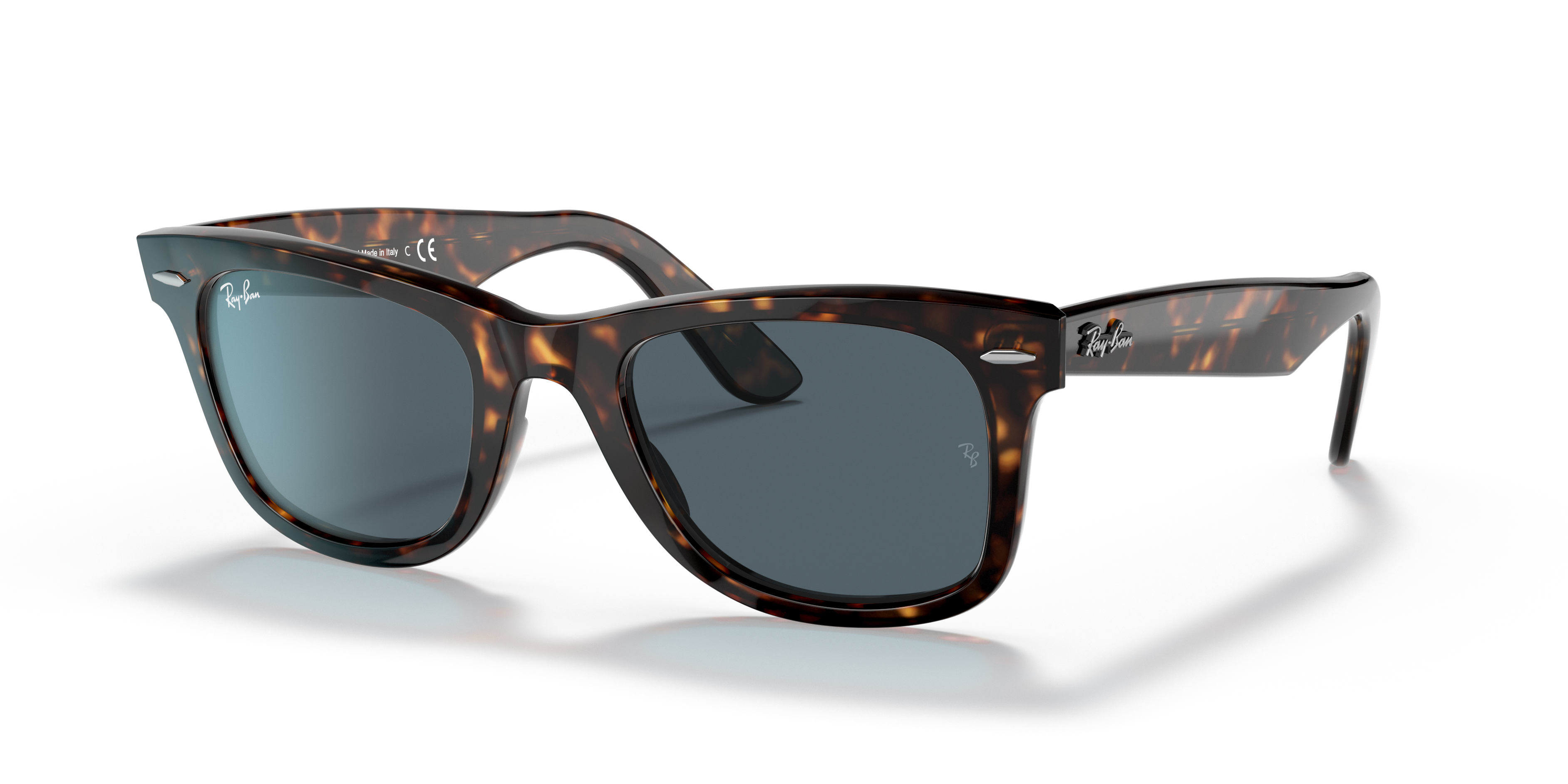 Ray-Ban RB 2140 Wayfarer サングラス Ray-Ban Original Wayfarer Classic L (50 - 22) with Blue lenses and