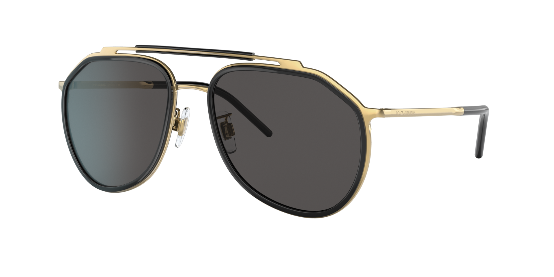 Dolce&Gabbana Man Sunglass DG2277 -  Frame color: Gold/Black, Lens color: Dark Grey