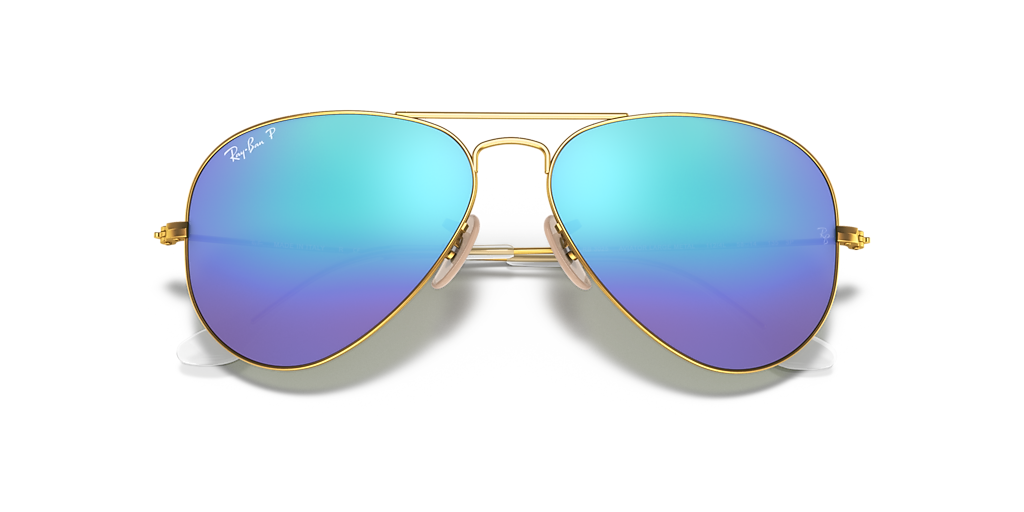 Ray-Ban Aviator Flash Lenses XL (58 - 14) with Blue lenses and