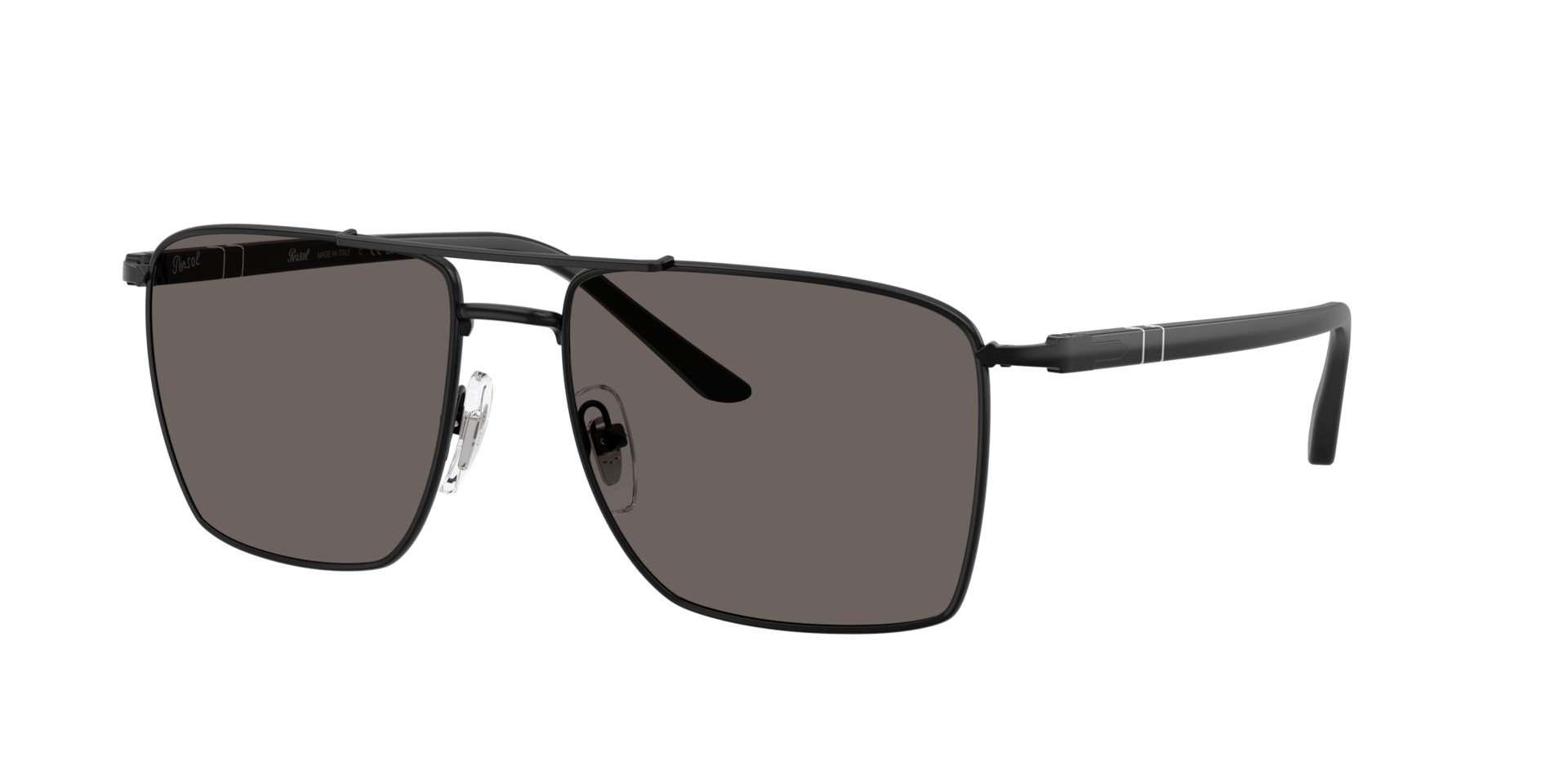 Persol Unisex Grey Po1031s 1078B1 Sunglasses Steel Black Squared Normal - Image 2