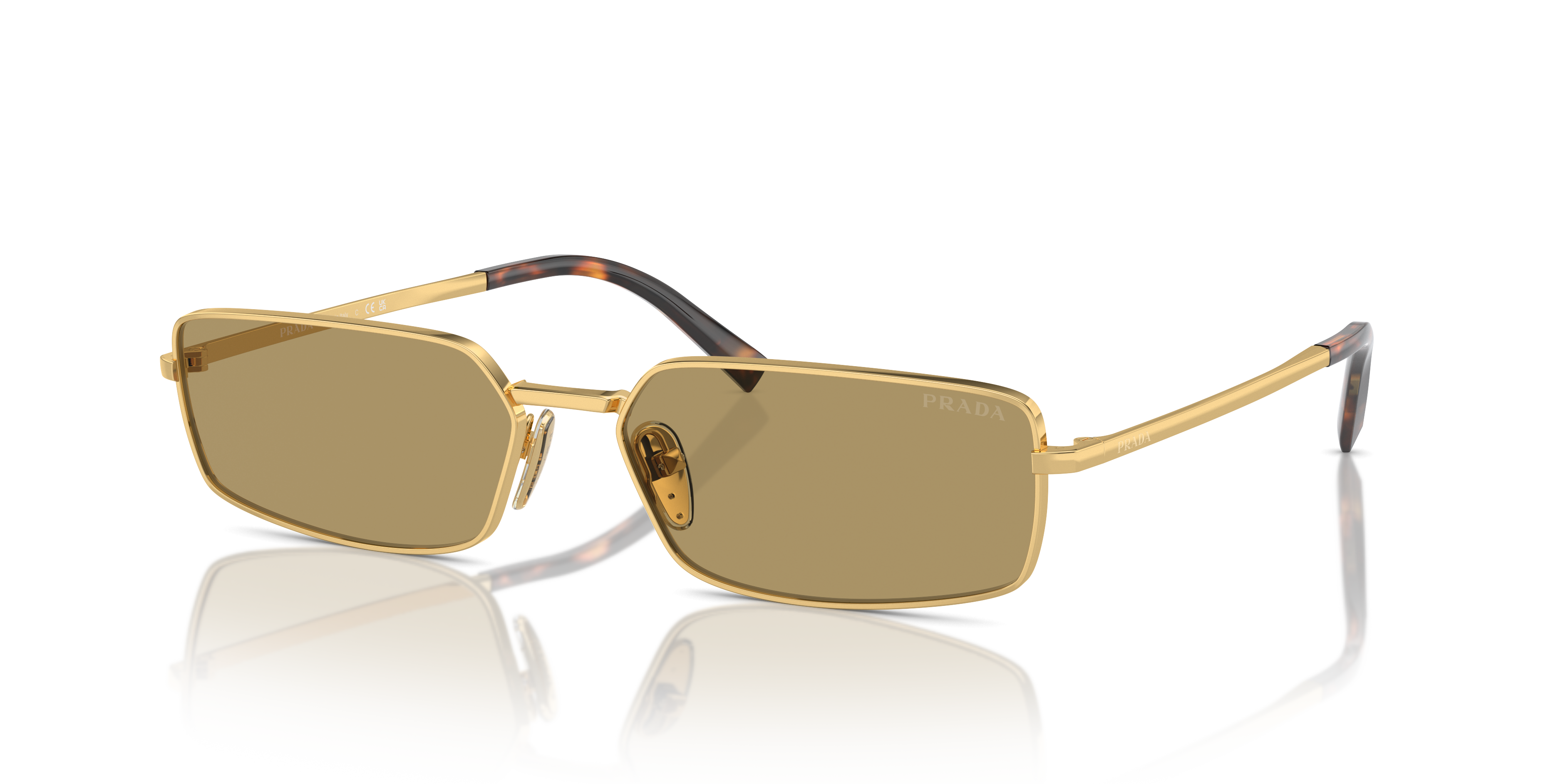 Prada PR A60S XL (59 - 16) with Green lenses and Gold frame