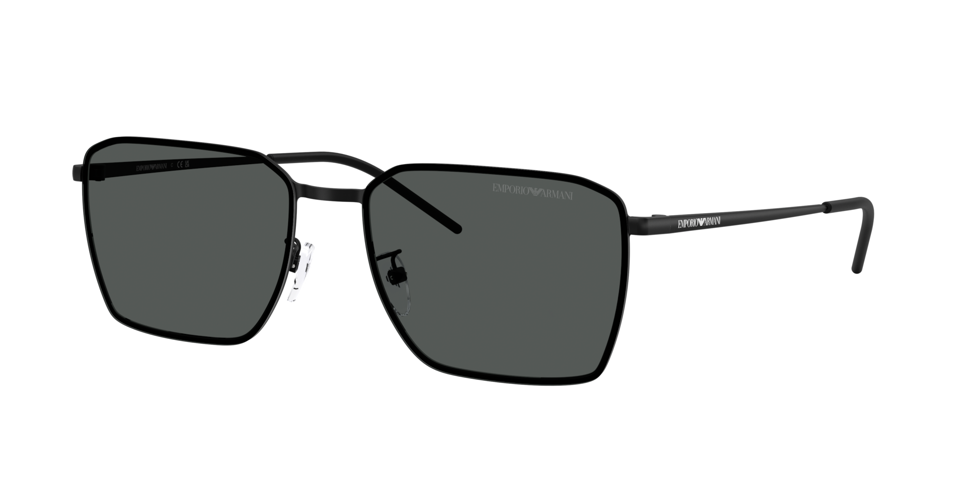 Emporio Armani Square Sunglasses - Male - Sunglasses - Black - 60 Mm - Accessories - Image 4