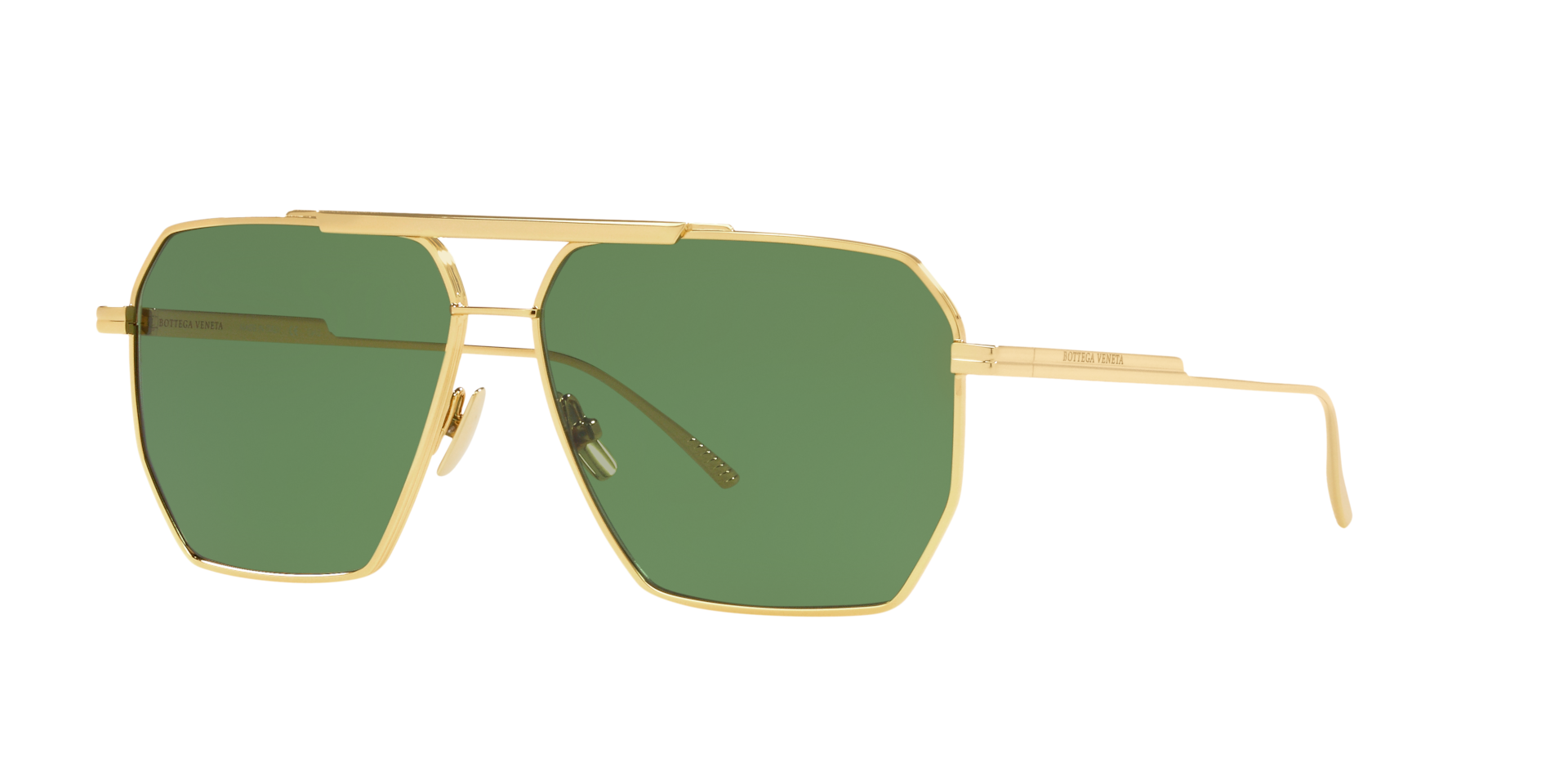 Bottega Veneta Man Sunglass BV1012S   Frame color Gold Shiny Lens color Green