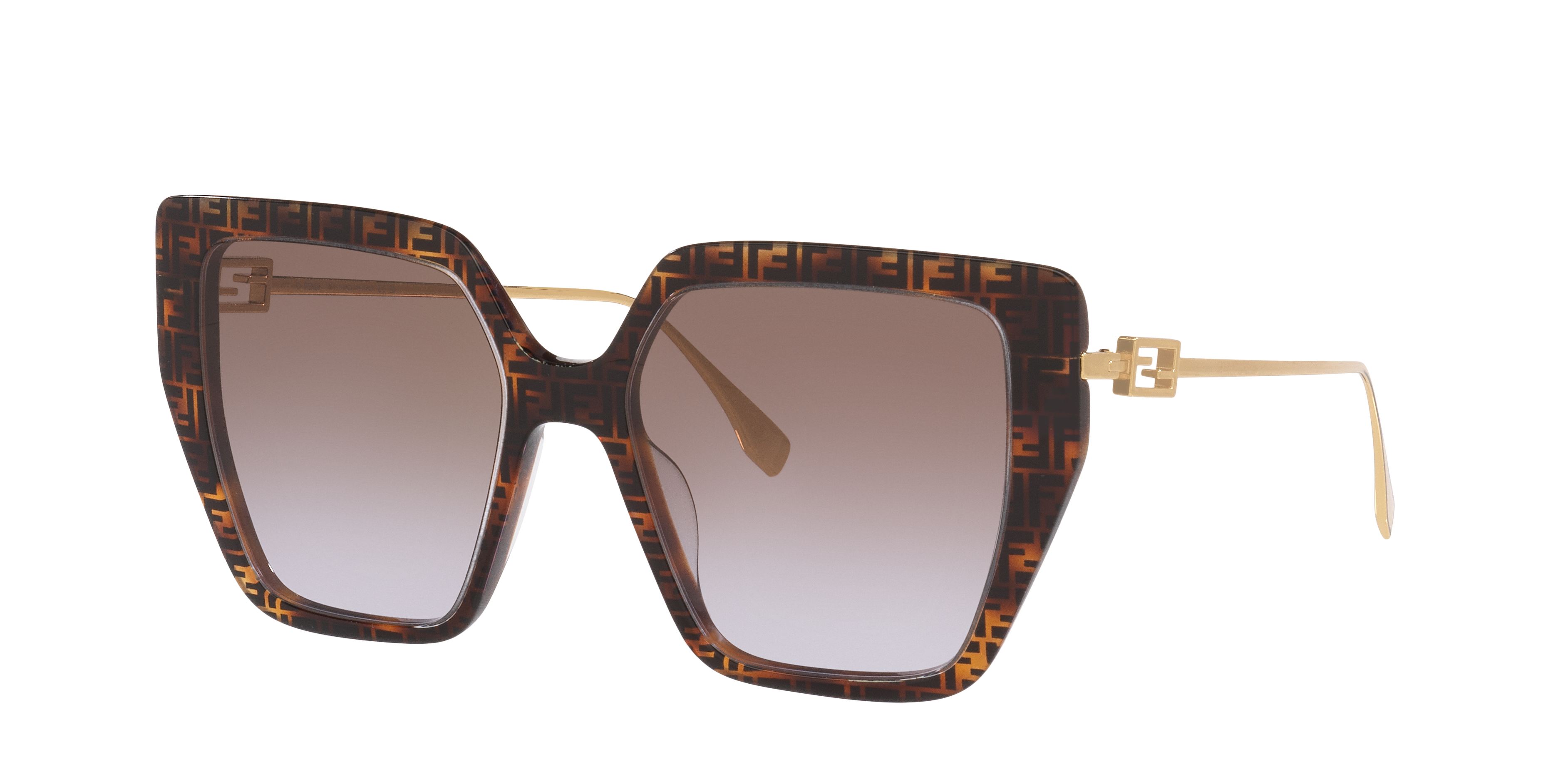 Fendi Woman Sunglass FE40012U -  Frame color: Tortoise, Lens color: Brown