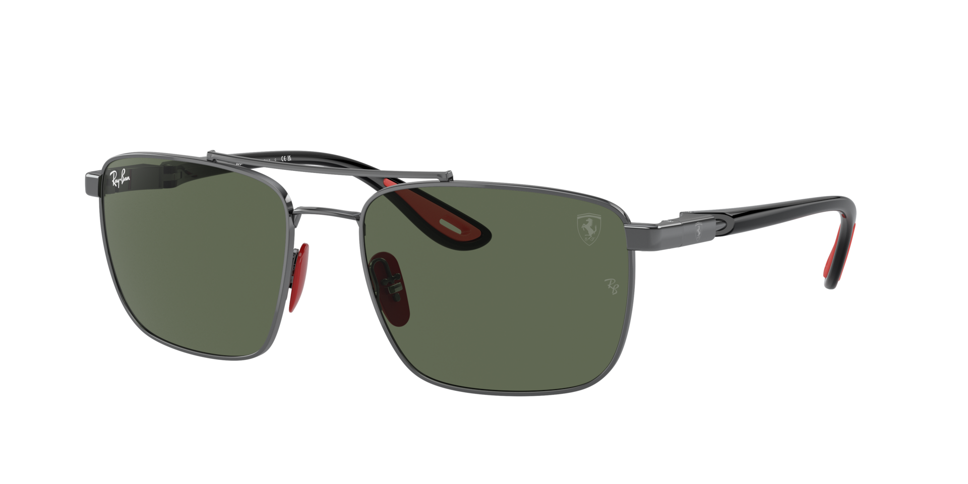 Ray-Ban Man Sunglass RB3715M Scuderia Ferrari Collection -  Frame color: Gunmetal, Lens color: Dark Green
