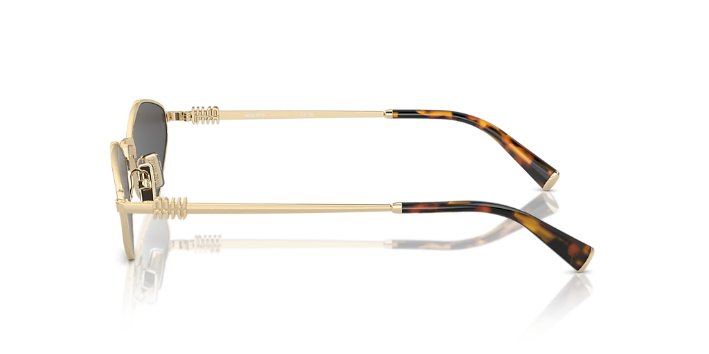 Miu Miu MU 56ZS L (56 - 17) com Lentes Cinza e Armação Ouro