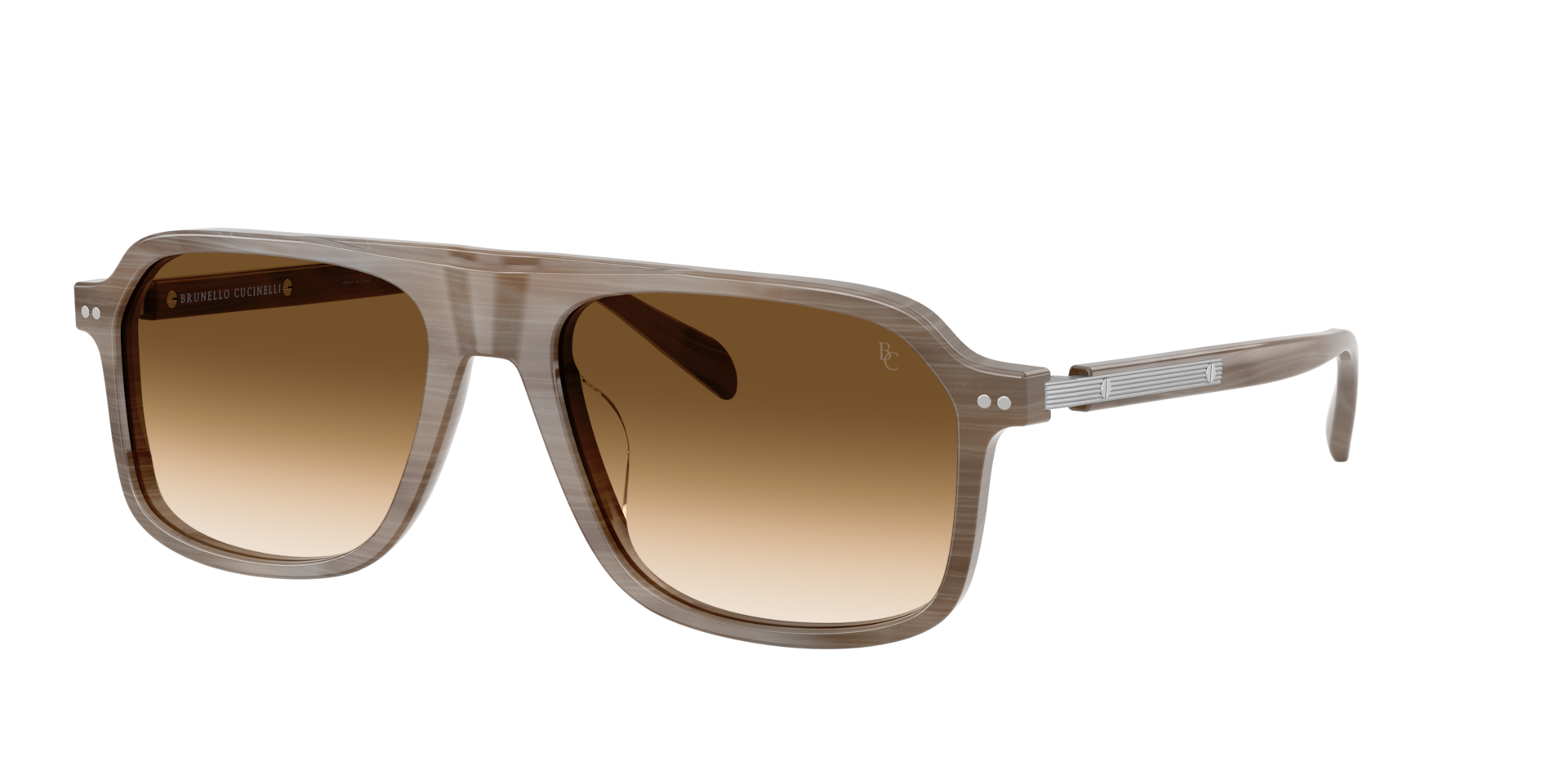 Brunello Cucinelli Man Sunglass BC4030S - Frame color: Panama Nocciola, Lens color: Mandorla