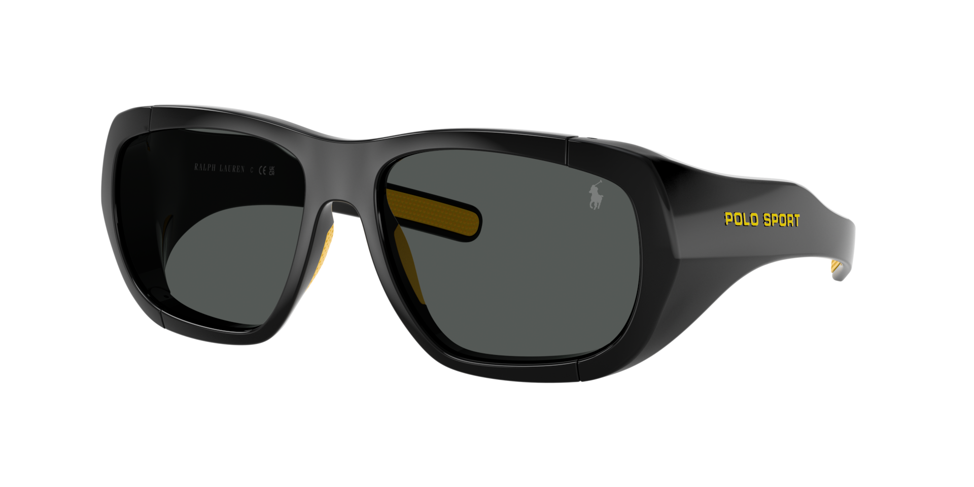 Polo Ralph Lauren Homme Sunglass PH4219U - Couleur du Monture: Noir brillant, Couleur de Lentille: Gris foncé