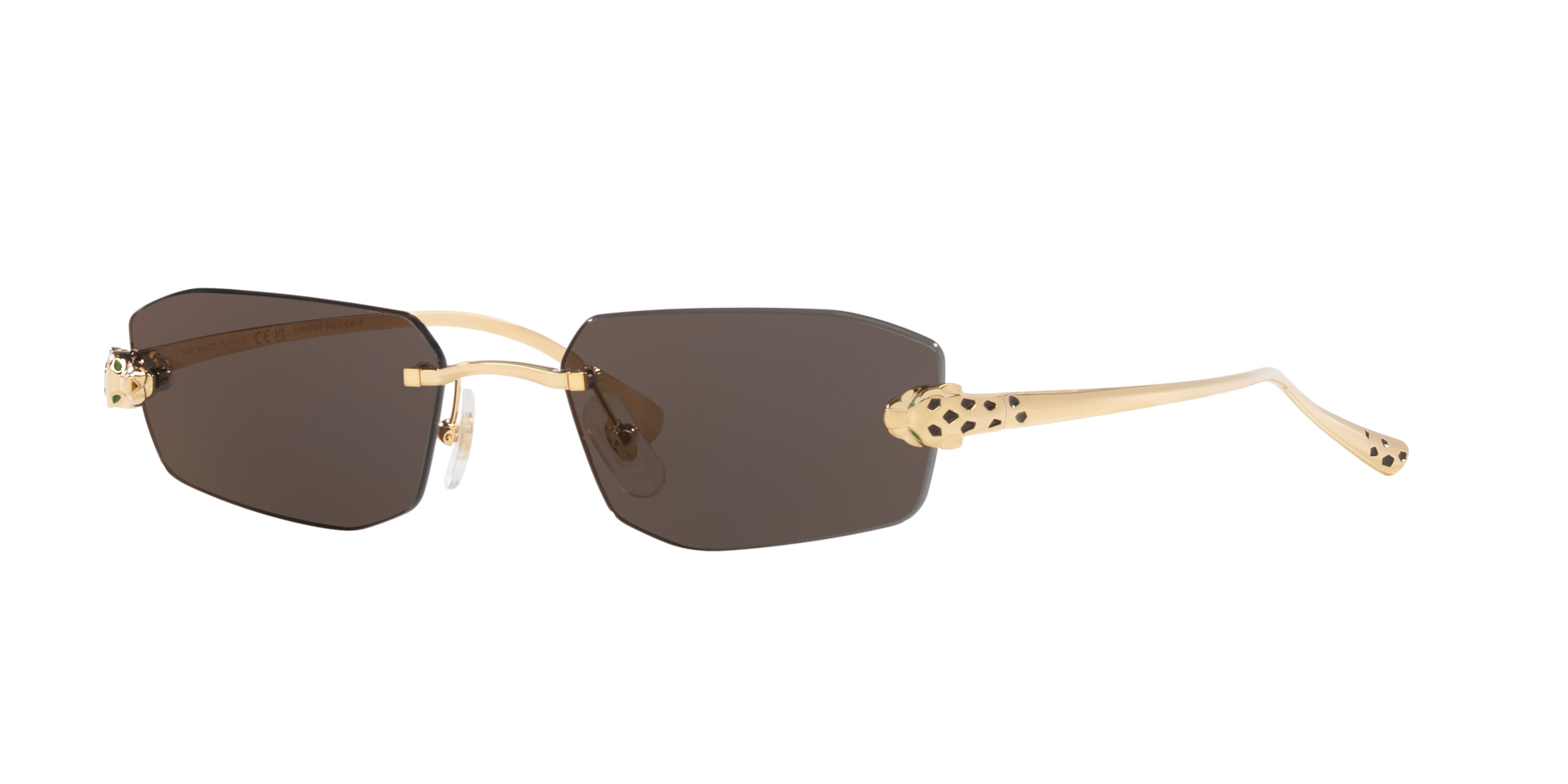 Cartier Unisex Sunglass CT0474S - Couleur du Monture Or Couleur de Lentille Gris 1300 €