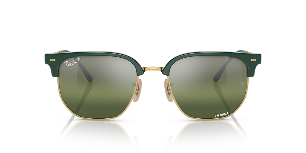 Ray-Ban New Clubmaster Polarized+ Lenses XL (53 - 20) with Green