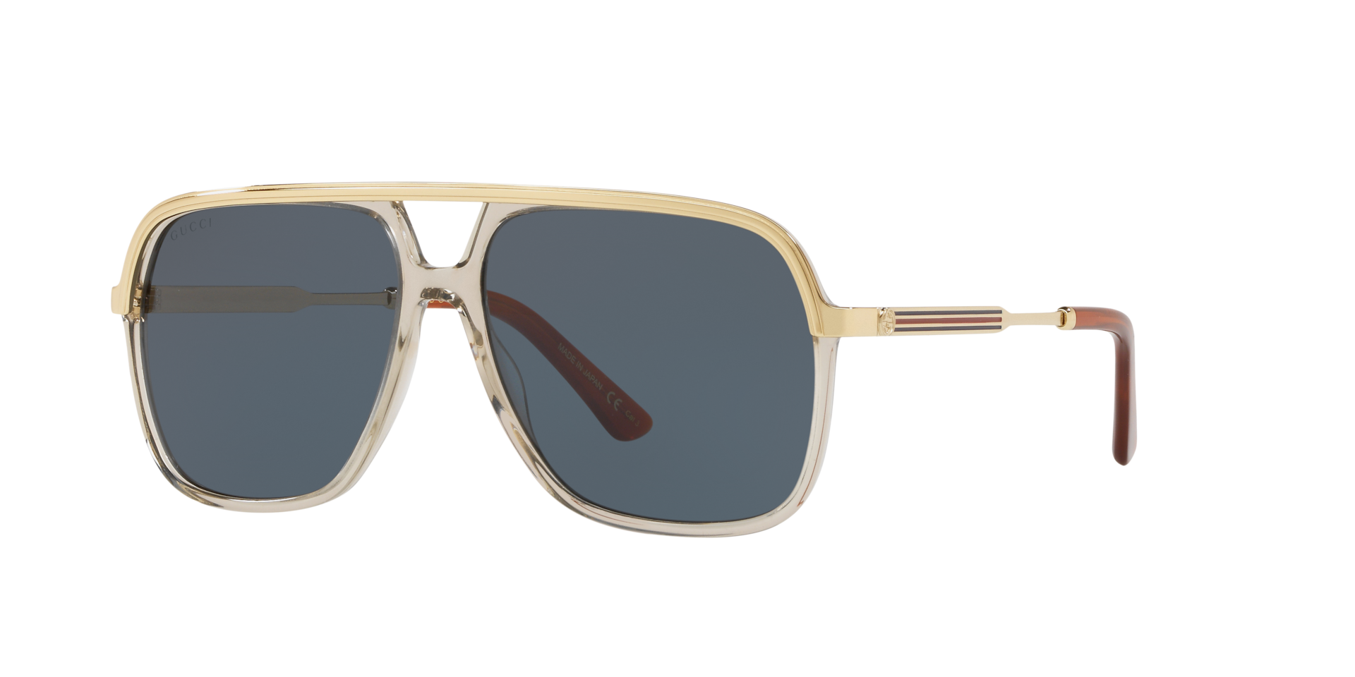 Gucci Unisex Sunglass GG0200S - Frame color: Brown Light, Lens color: Blue