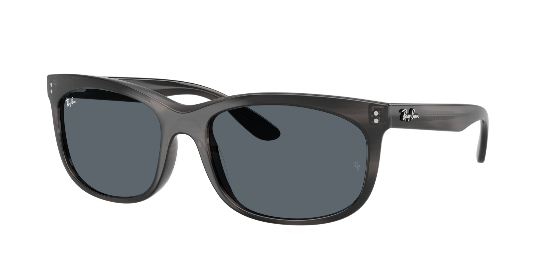 Ray-Ban Unisex Sunglass Balorette -  Frame color: Striped Gray, Lens color: Blue