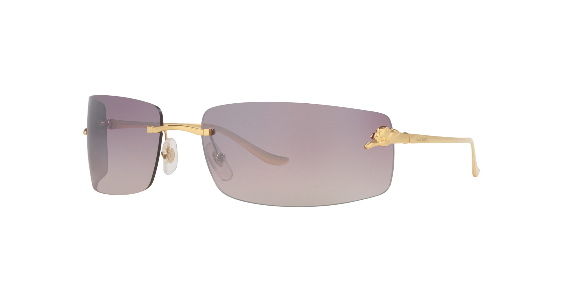Cartier Unisex Sunglass CT0503S - Couleur du Monture Or Couleur de Lentille Rouge 1050 €