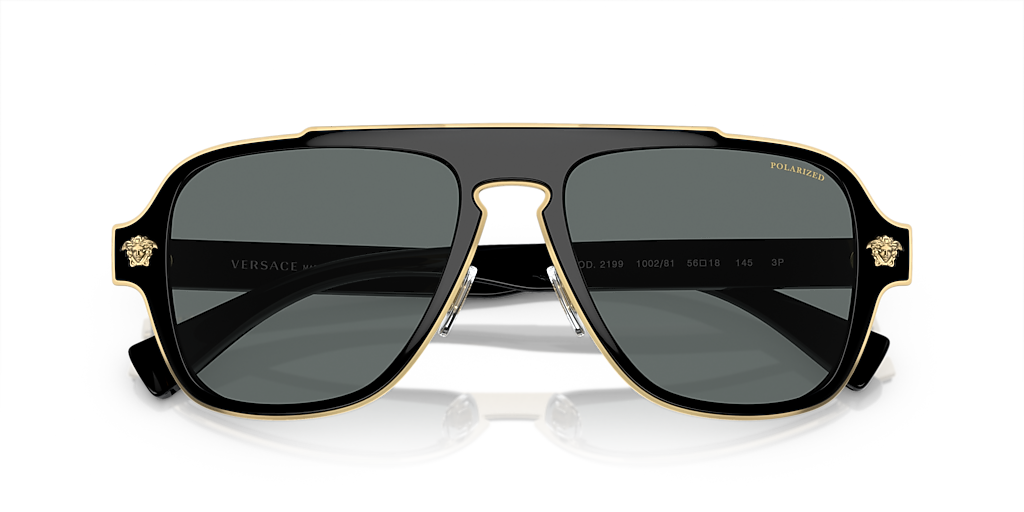 Versace VE2199 XL (56 - 18) with Grey lenses and Black frame
