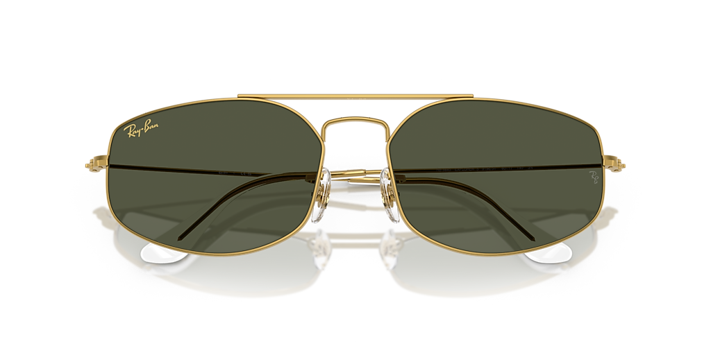 Ray-Ban Explorer V XL (57 - 17) with Green lenses and Gold frame