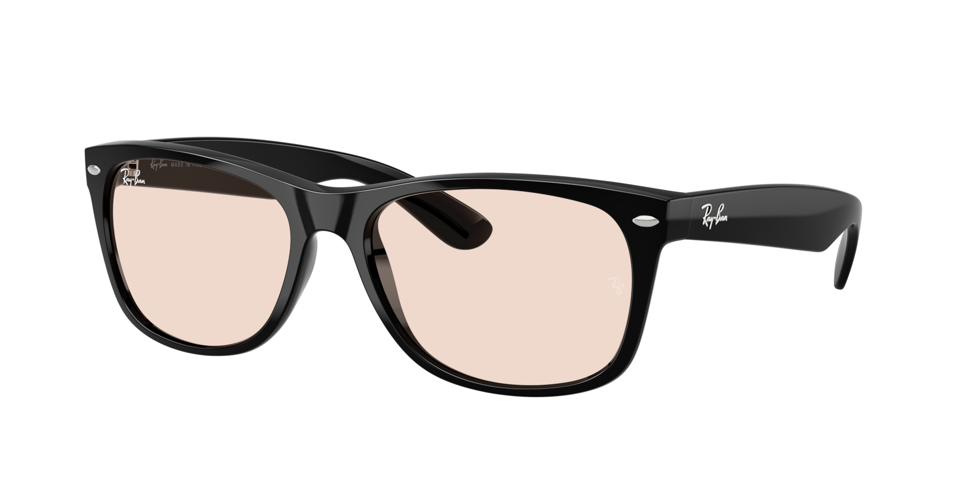 Ray-Ban Unisex Sunglass New Wayfarer Classic -  Frame color: Black, Lens color: Clear