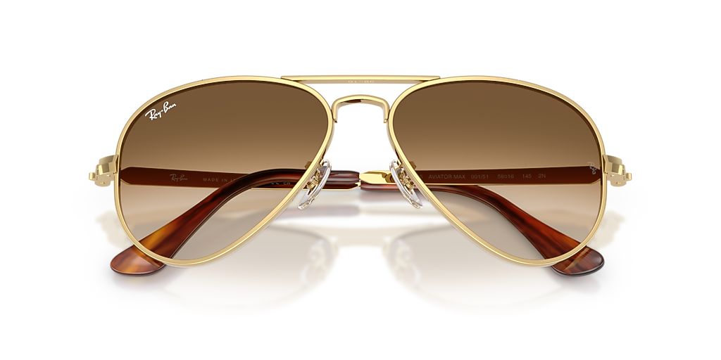 Ray-Ban AVIATOR MAX XXL (62 - 16) with Brown lenses and Gold frame