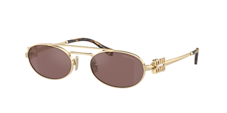 Miu Miu MU 54YS L (80 - 14) with Grey lenses and Gold frame