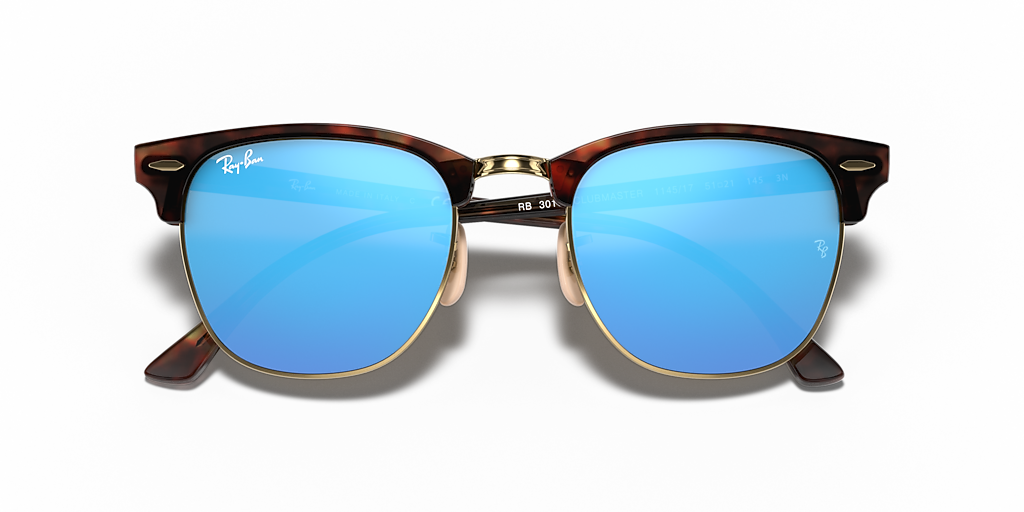 Ray-Ban Clubmaster Flash Lenses M (49 - 21) with Blue lenses and