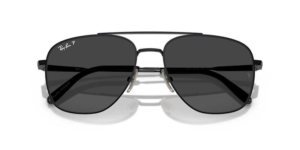 Ray-Ban William Titanium XL (59 - 17) with Black lenses and Black