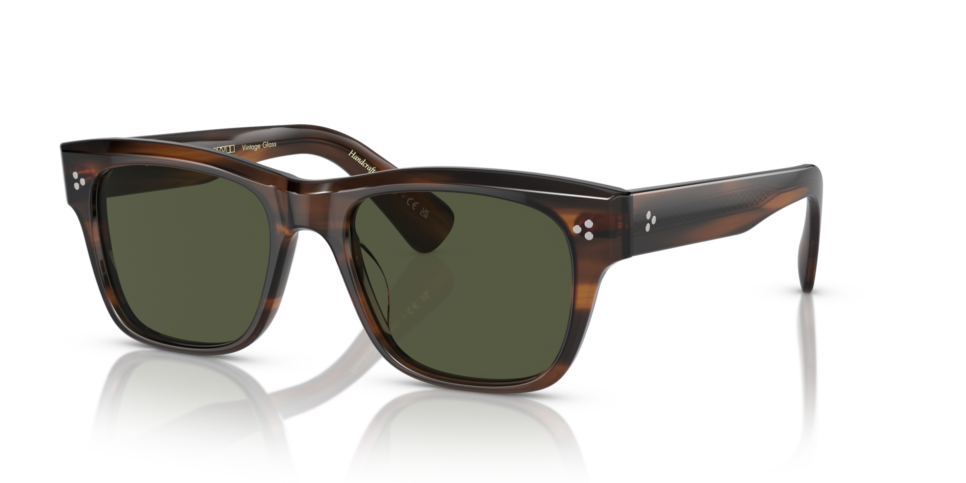 Oliver Peoples Birell Sun M (52 - 18) with Green lenses and Brown