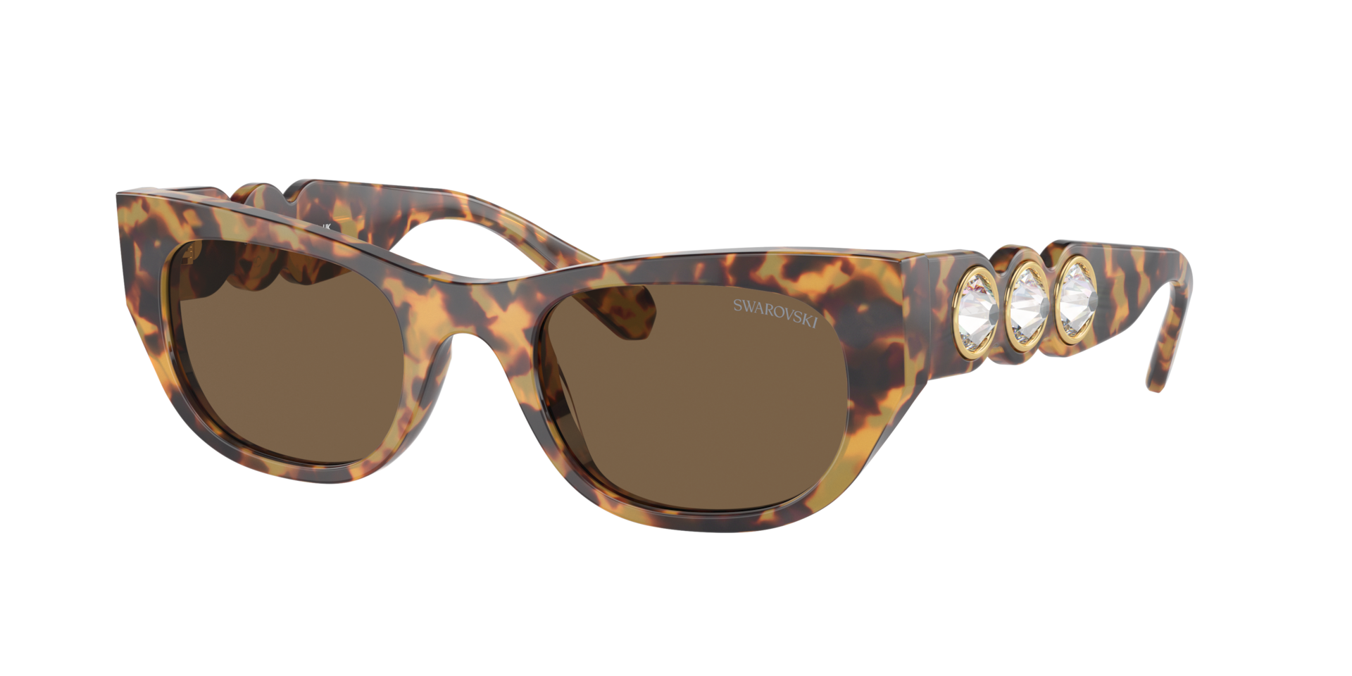 Swarovski Woman Sunglass SK6022 -  Frame color: Medium Havana, Lens color: Dark Brown