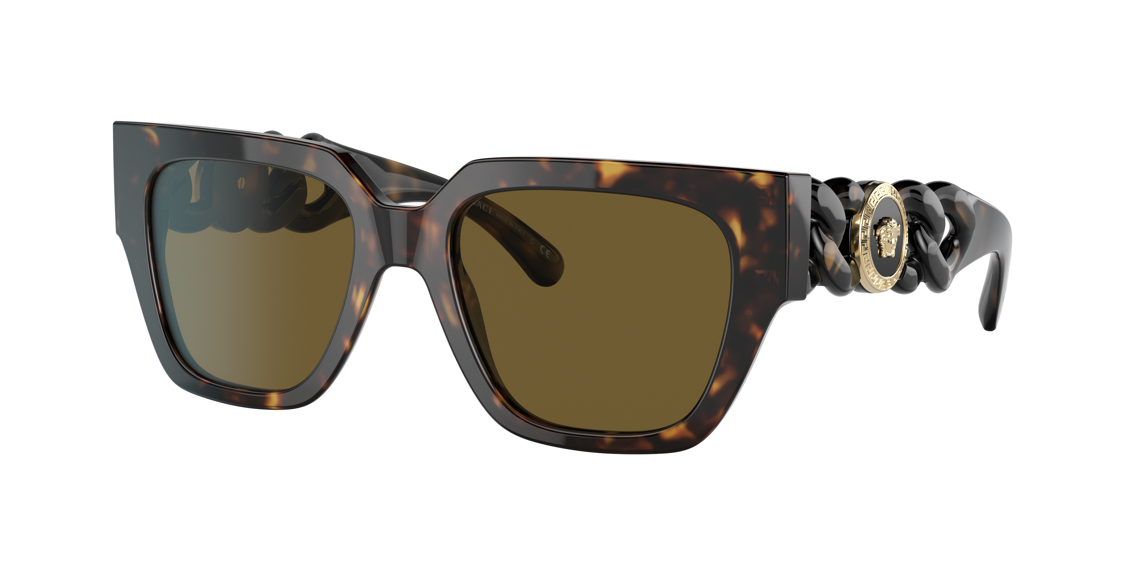 Versace Damen Dunkelbraun Frau Sunglass Ve4409 - Rahmenfarbe: Havana, Linsenfarbe:
