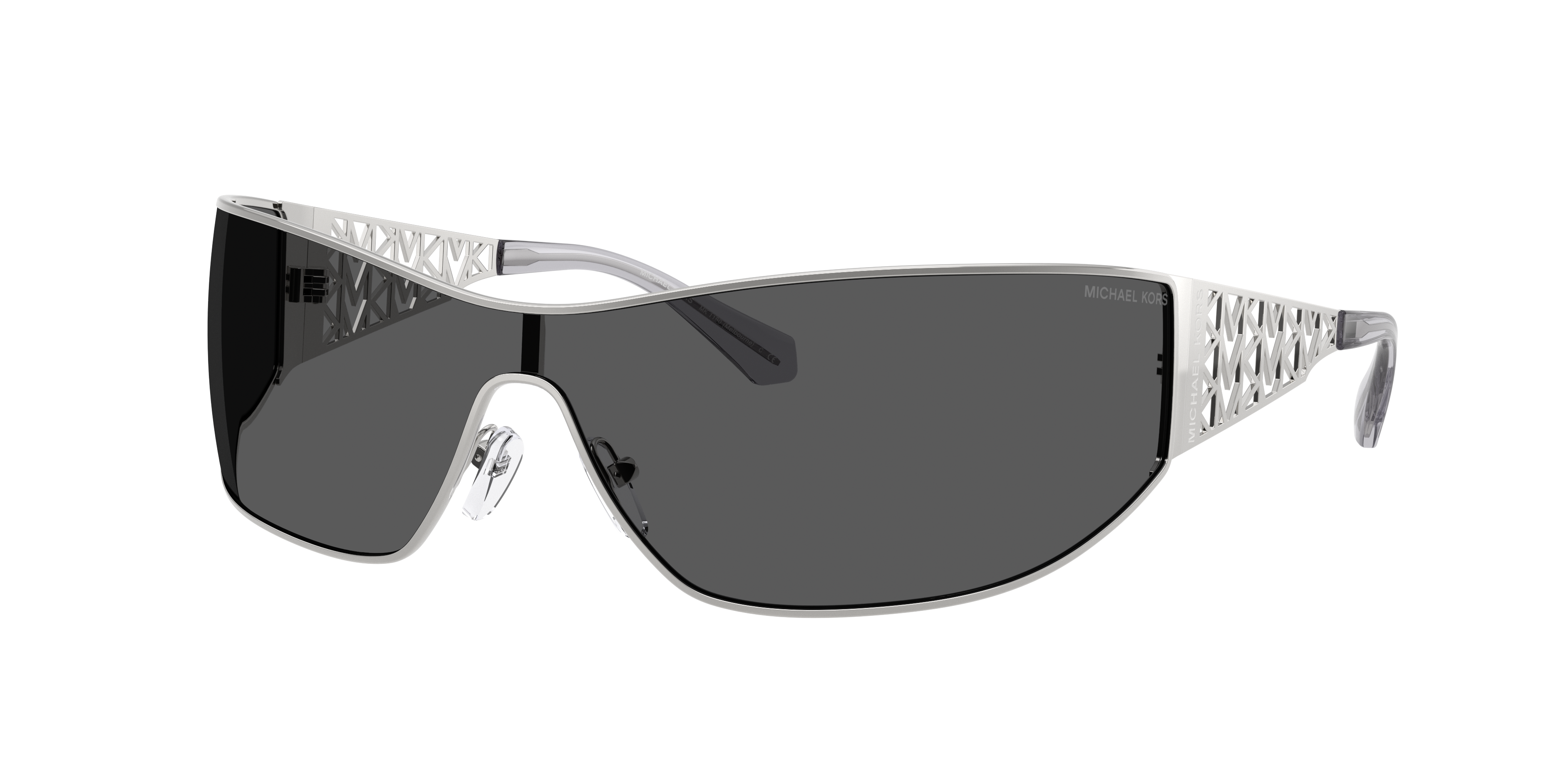 Michael Kors Woman Sunglass Melbourne -  Frame color: Silver, Lens color: Grey