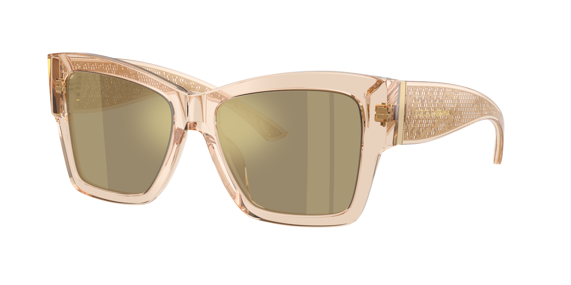 Dolce&Gabbana Mujer Sunglass DG4493 - Color del Marco: Camello transparente, Color de la Lente: Clear Mirror Real Yellow Gold