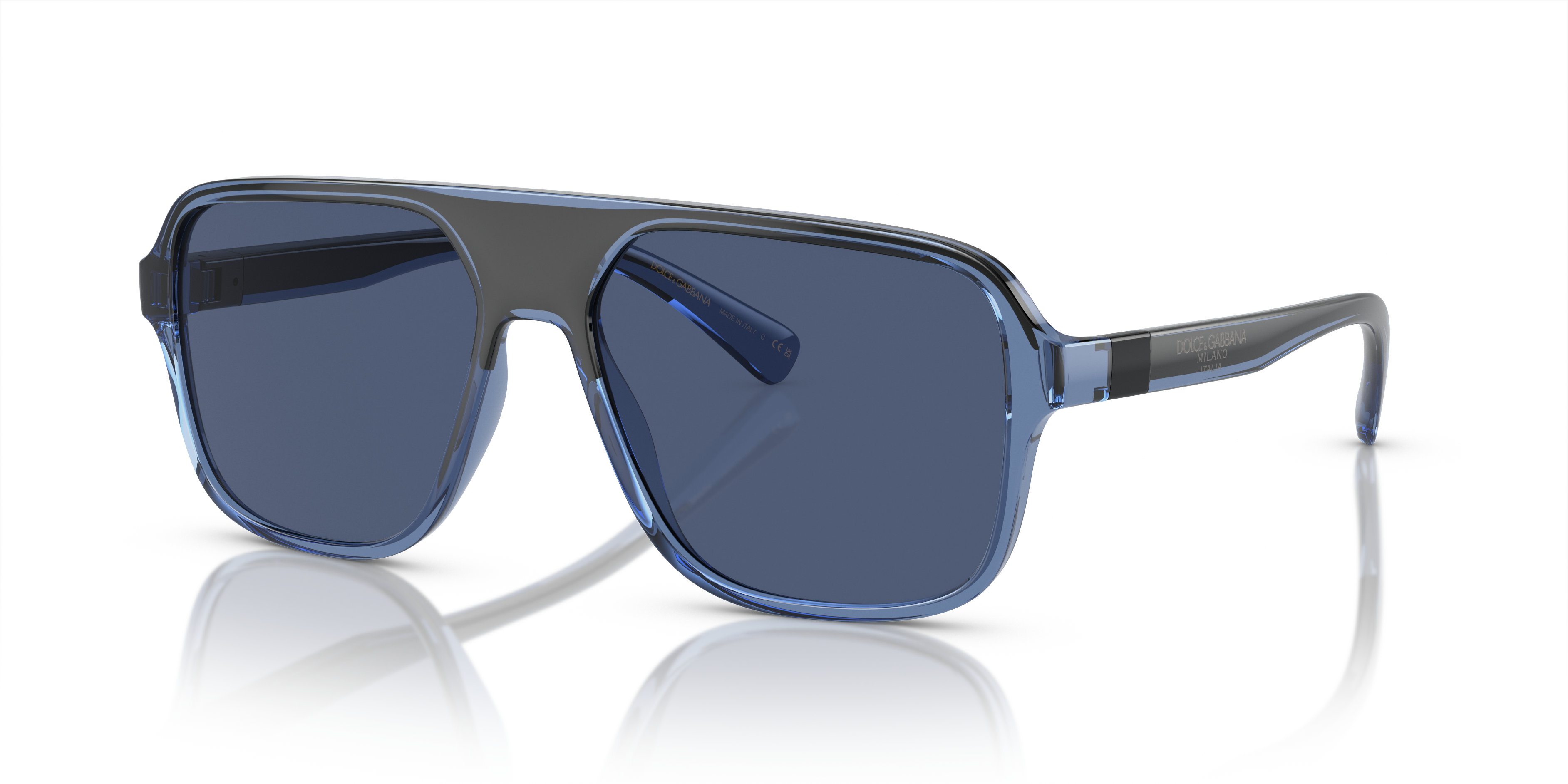 Dolce&Gabbana DG6134 XL (57 - 16) with Blue lenses and Black frame